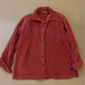 L.L. Bean Women's Red Corduroy Shirt
